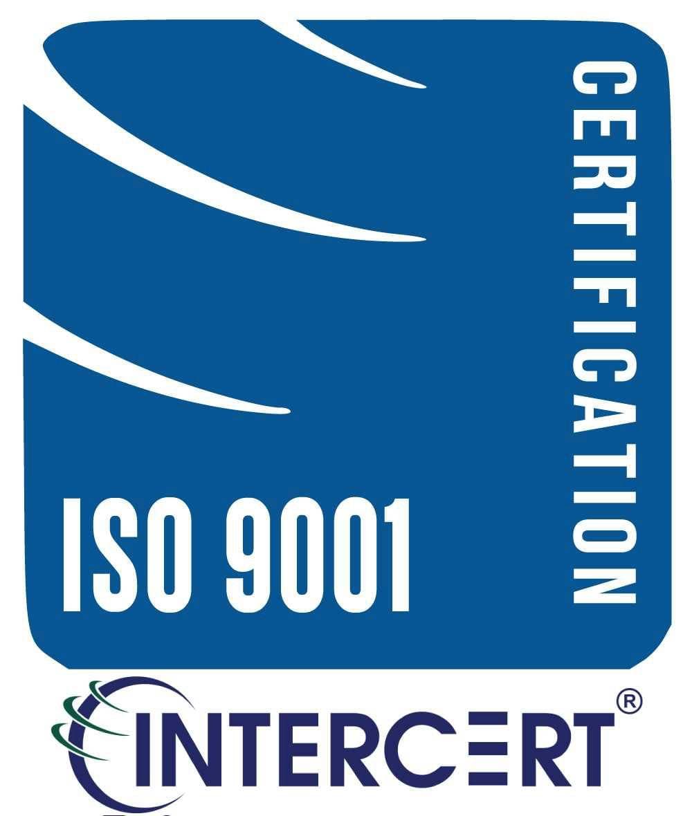 ตรารับรองมาตรฐาน ISO 9001 ออกโดย INTERCERT